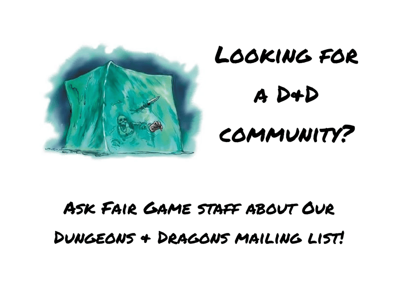 Dungeons, Dragons, and More at Fair Game! Fair Game Video Games