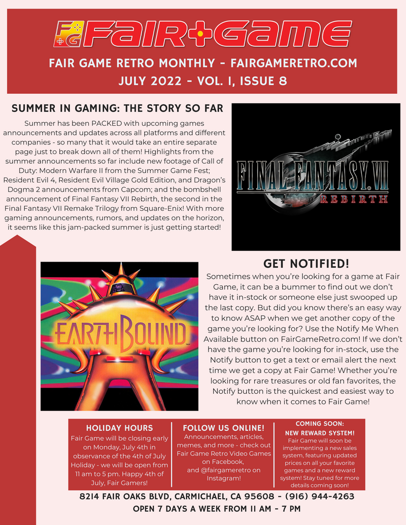 Fair game online retro video games