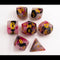 Black/Red/White Set of 7 Jade Fusion Polyhedral Dice
