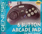 Sega Genesis 6 Button Arcade Pad - Loose - Sega Genesis