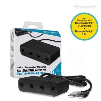 4-Port Controller Adapter for GameCube to Switch/ Wii U/ PC/ Mac - Hyperkin