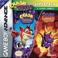 Crash and Spyro Superpack: Purple & Orange - In-Box - GameBoy Advance