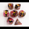 Black/Red/White Set of 7 Jade Fusion Polyhedral Dice  Fair Game Video Games