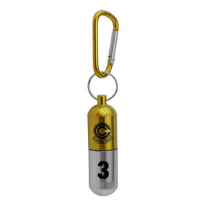Dragon Ball Z Metal Keychain - Capsule Corp Container Yellow