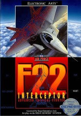 F-22 Interceptor [Cardboard Box] - Loose - Sega Genesis  Fair Game Video Games