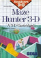 Maze Hunter 3D - In-Box - Sega Master System  Fair Game Video Games