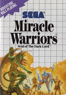 Miracle Warriors - Complete - Sega Master System  Fair Game Video Games