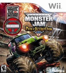 Monster Jam: Path of Destruction with Wheel - Loose - Wii  Fair Game Video Games