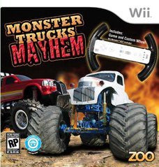 Monster Trucks Mayhem with Racing Wheel - Loose - Wii  Fair Game Video Games