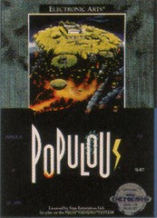 Populous [Cardboard Box] - In-Box - Sega Genesis  Fair Game Video Games