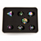 Rainbow Set of 7 Metal Polyhedral Dice with White Numbers  Fair Game Video Games