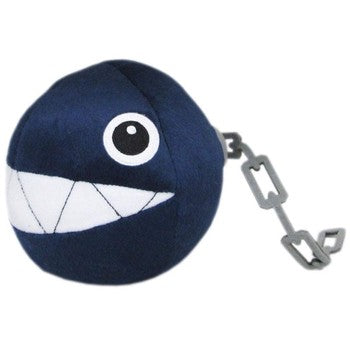 Super Mario All Star Collection Chain Chomp Plush, 5"  Fair Game Video Games