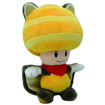 Super Mario Series Flying Squirrel Yellow Toad Plush, 9"  Fair Game Video Games