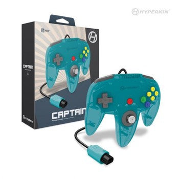 Captain Premium Controller for N64 (Turquoise) - Hyperkin