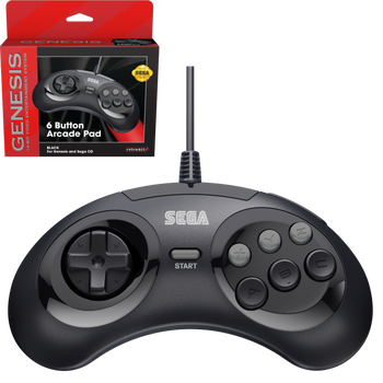 SEGA Genesis 6-button Arcade Pad - Black